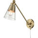 Albany 17.5 inch 60 watt Brushed Gold Swingarm Sconce Wall Light