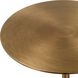 Gimlet 22 X 9 inch White Marble and Solid Brass Drink Table