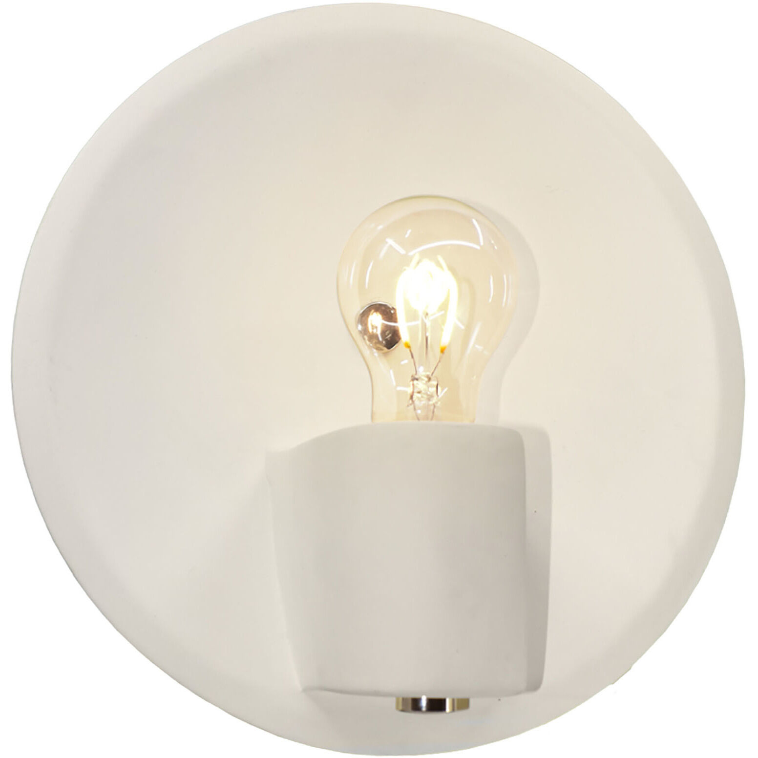 Ambiance Collection 1 Light Matte White with Brushed Nickel Wall Sconce Wall Light