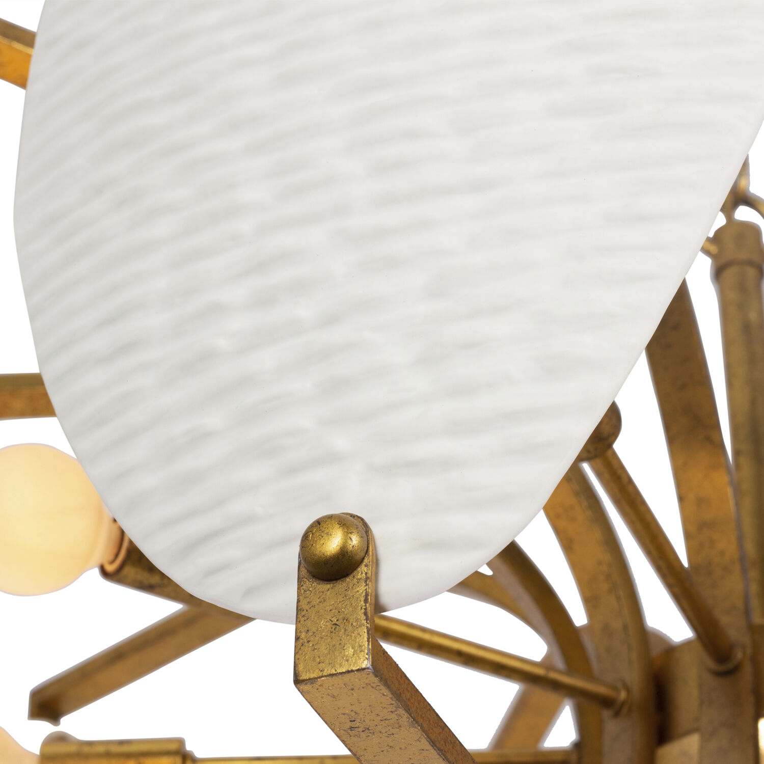 Aliform 10 Light 34 inch Oxidized Gold Leaf Pendant Ceiling Light