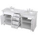 Wesley 72 X 22 X 35 inch White Vanity Sink Set