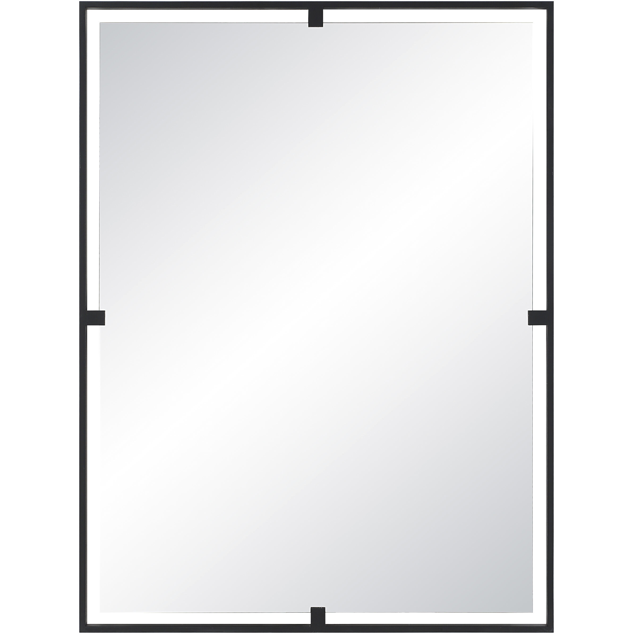 Marco 40 X 30 inch Matte Black Wall Mirror