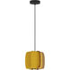 Alba LED 10.25 inch Black Pendant Ceiling Light in Yellow/Ash, WEP Collection