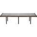 Paxton 67 X 26 inch Dark Walnut with Black Coffee Table