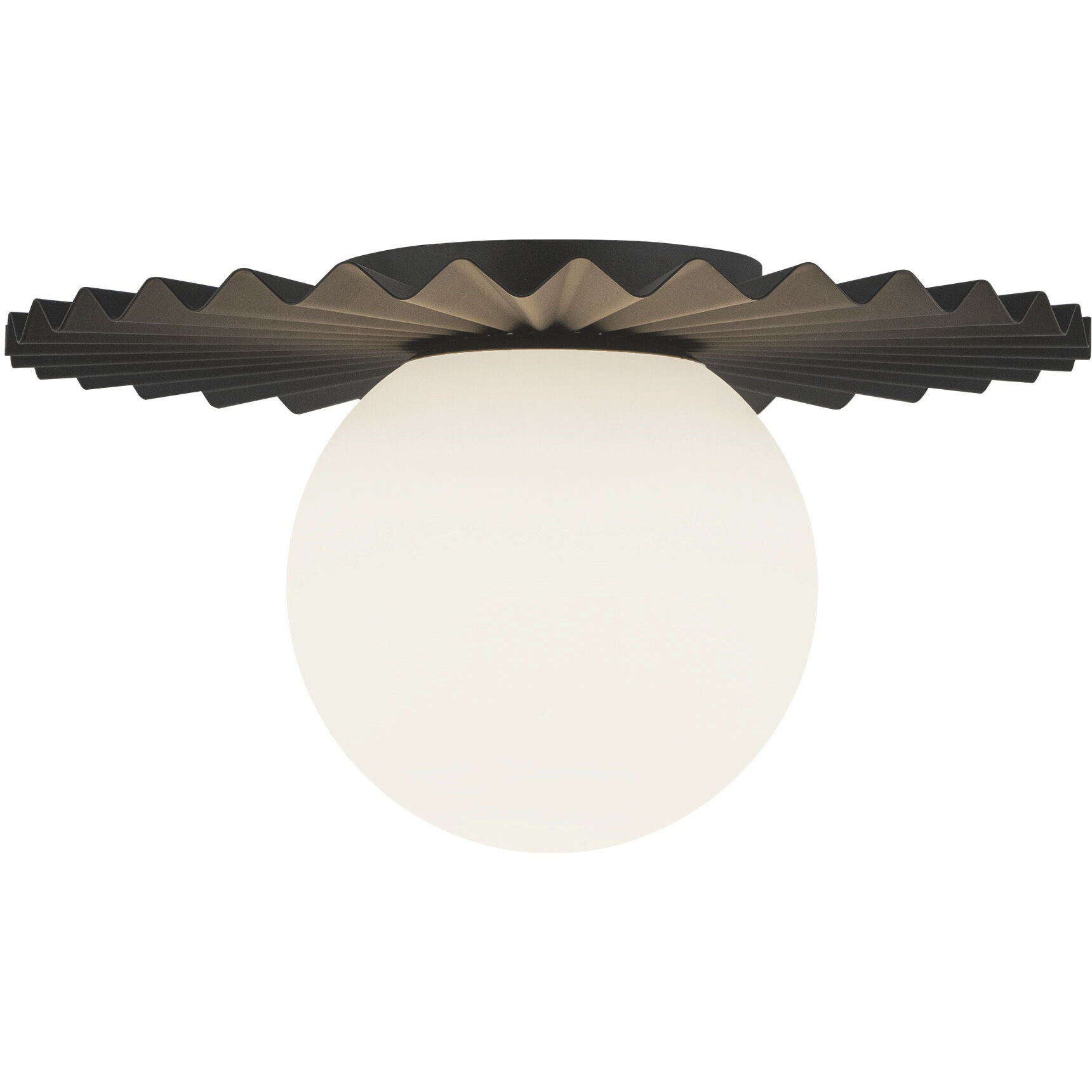 Alora Mood Plume 1 Light 11.88 inch Matte Black/Opal Matte Glass Flush Mount Ceiling Light