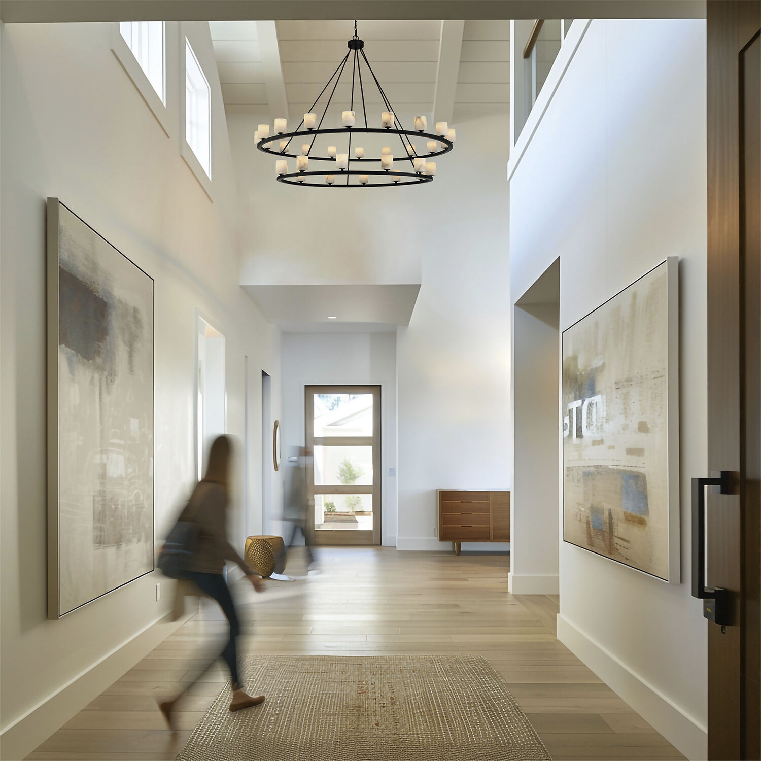 Aragon 30 Light 58.75 inch Matte Black Chandelier Ceiling Light