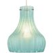 Coastal Scallop 1 Light 8 inch Satin Nickel Mini Pendant Ceiling Light in Seafoam Sugar Scavo Glass