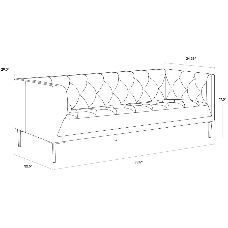 Westin Vintage Caramel Leather Sofa