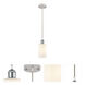 Ballston Clymer 1 Light 4 inch White and Polished Chrome Mini Pendant Ceiling Light in Matte White Glass, Ballston