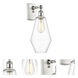 Ballston Cindyrella 1 Light 7 inch White and Polished Chrome Sconce Wall Light in Incandescent, Clear Glass