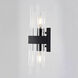Delevan 2 Light 7.25 inch Matte Black Wall Light