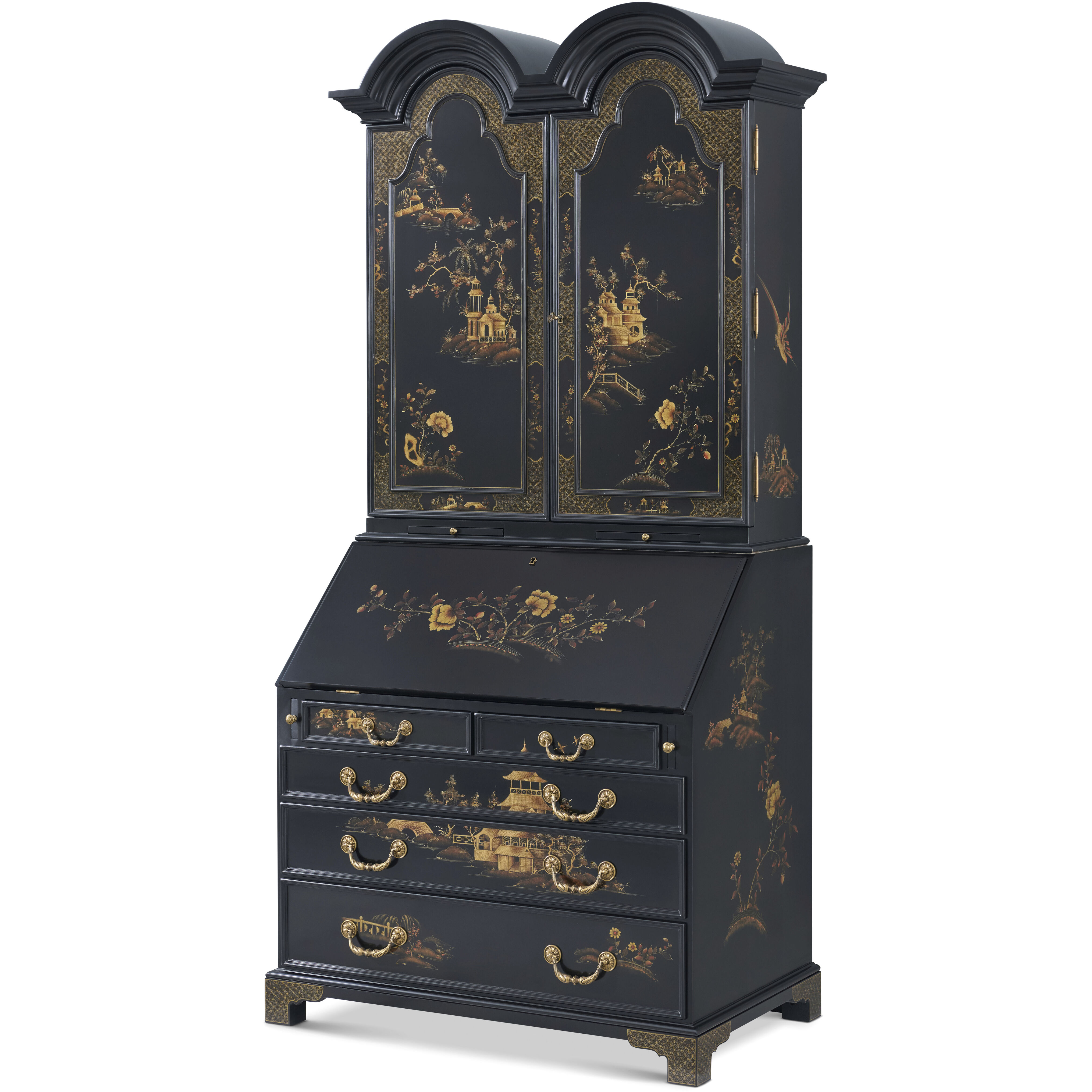 Brushwork 43 X 25 inch Secretaire, Wooden, 2-Door