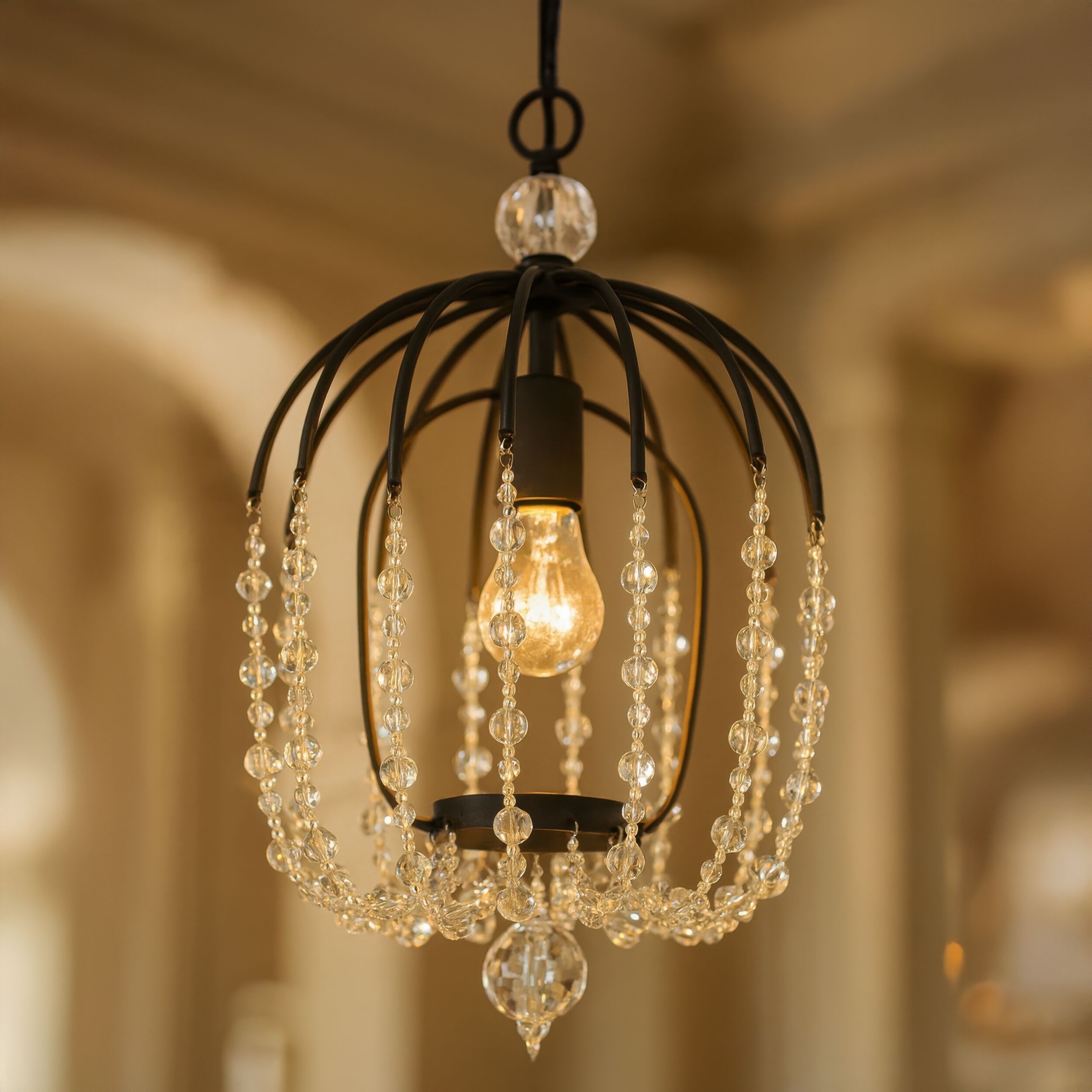 Voliere 1 Light 12.5 inch Matte Black Pendant Ceiling Light