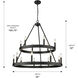 Alastair 15 Light 32 inch Matte Black Chandelier Ceiling Light