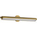 Auden LED 35.5 inch Vintage Brass Vanity Wall Light