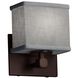 Textile 1 Light 6.5 inch Dark Bronze ADA Wall Sconce Wall Light, Tetra Family, Choices