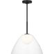 Drew & Jonathan Suma 1 Light 16 inch Midnight Black Pendant Ceiling Light, Medium
