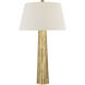 Chapman & Myers Fluted Spire 31.5 inch 150 watt Gilded Iron Table Lamp Portable Light in Linen, Large