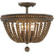 Handley 3 Light 15.75 inch Tobacco Semi-Flush Mount Ceiling Light