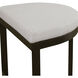 Ivanna 26 inch Matte Black and Off-white Linen Counter Stool