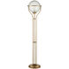 Metropolis 65 inch 7 watt Metallic Champagne and Frosted Floor Lamp Portable Light