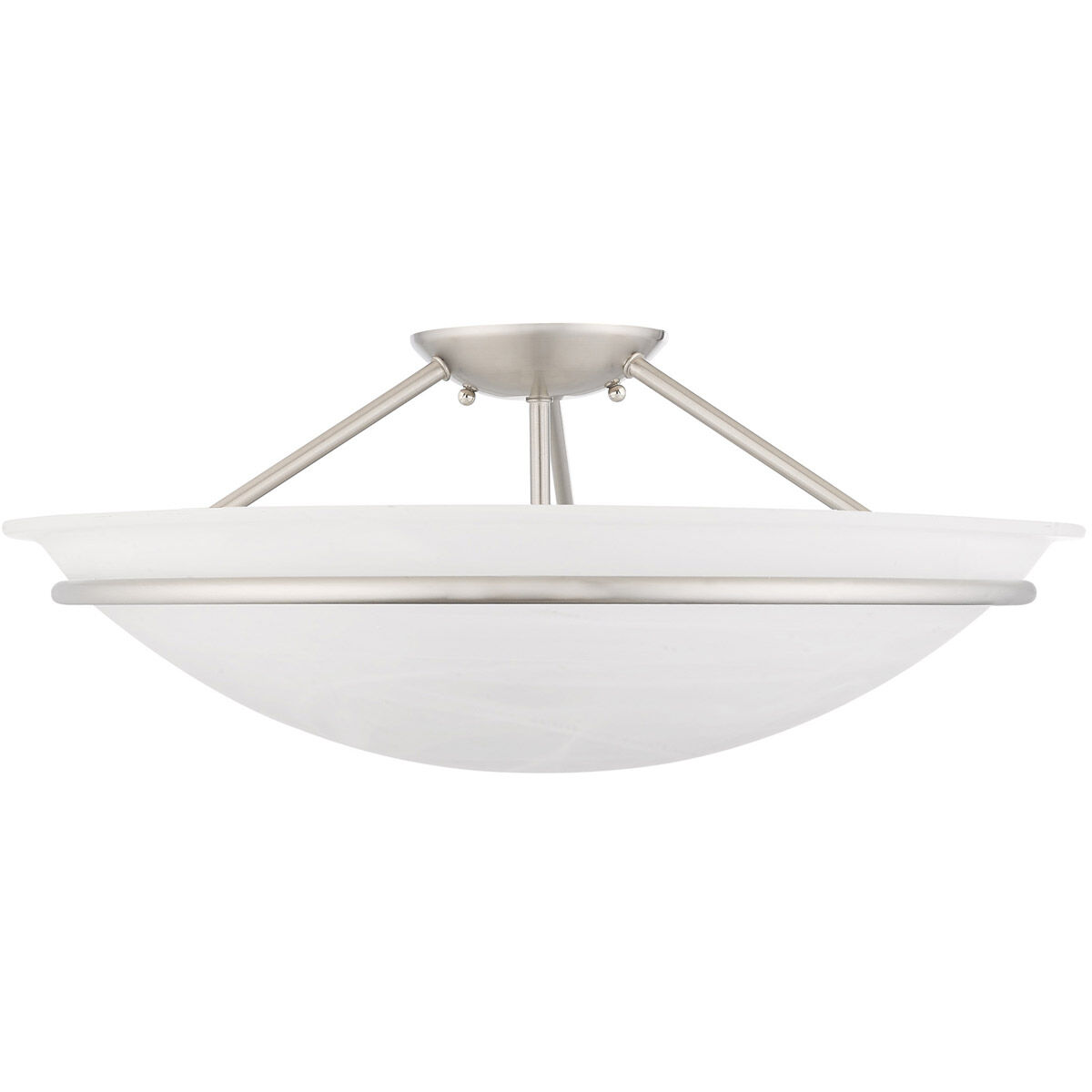 Newburgh 3 Light 20 inch Brushed Nickel Semi-Flush Mount Ceiling Light