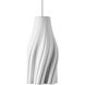 Posh 3 Light 7.5 inch White/Silver Multi-Drop Pendant Ceiling Light