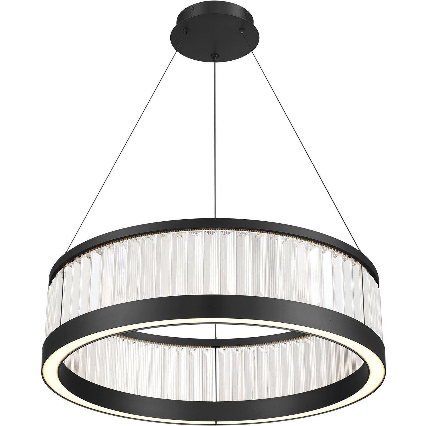 Empra LED 30.13 inch Matte Black Chandelier Ceiling Light