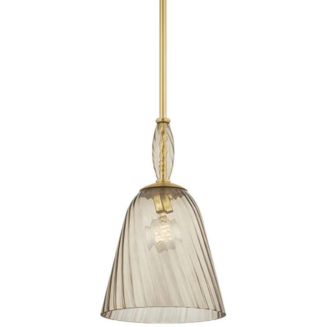 Bleecker 1 Light 11 inch Aged Brass Pendant Ceiling Light