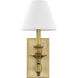 Washburn 1 Light 6.9 inch Warm Brass Wall Sconce Wall Light, Essentials