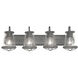 Darby 4 Light 30 inch Weathered Iron Bath Bar Wall Light
