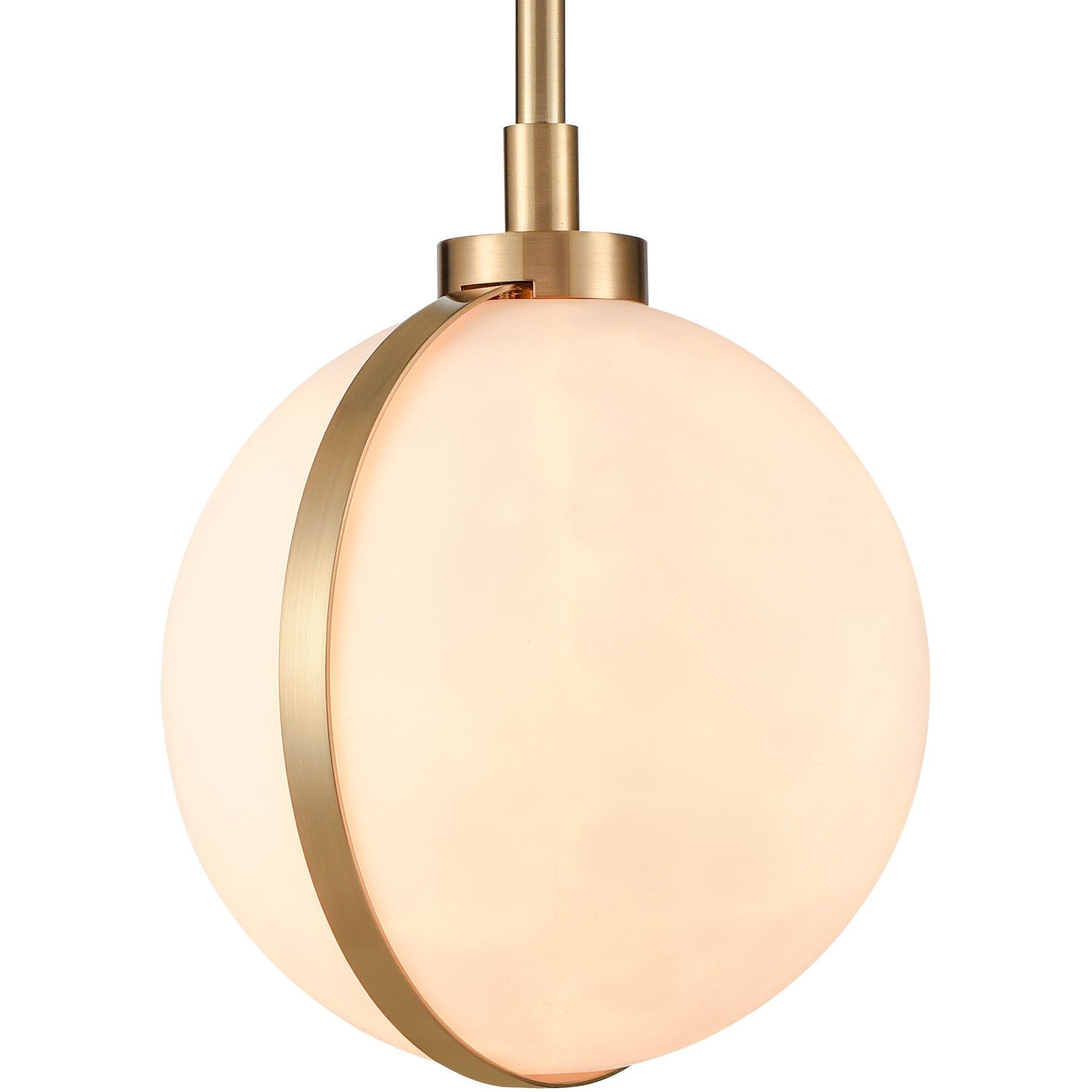 Lumis 1 Light 7.75 inch Lacquered Gold Pendant Ceiling Light, Converts to Semi Flush