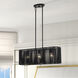 Acordia 3 Light 30 inch Black Linear Chandelier Ceiling Light, Medium