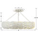 Broche 6 Light 24 inch Matte White Semi Flush Ceiling Light