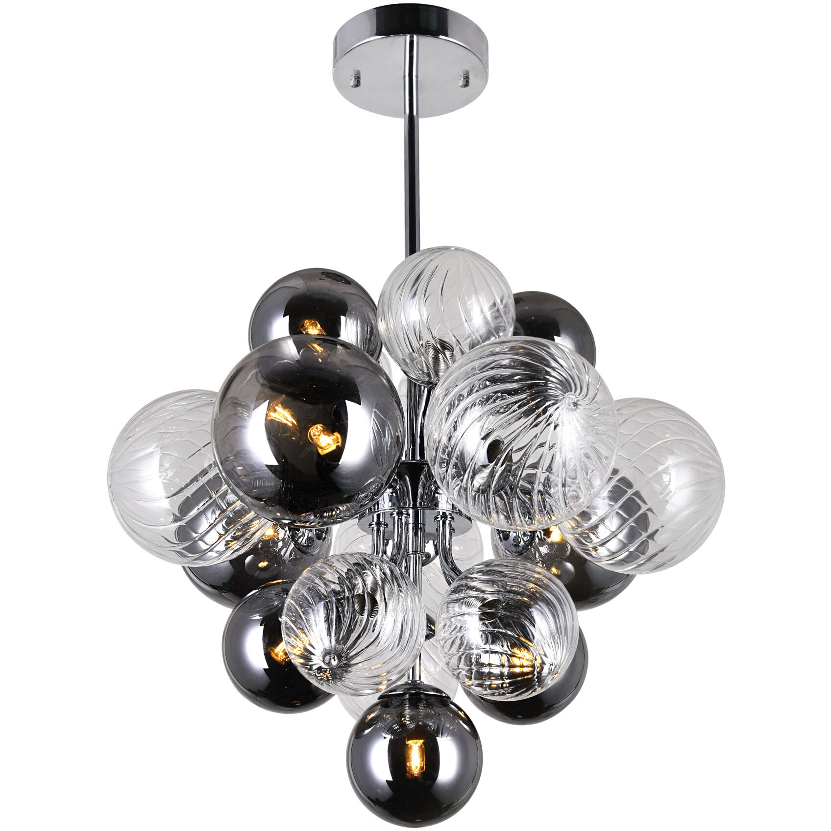 Pallocino LED 16 inch Chrome Down Chandelier Ceiling Light