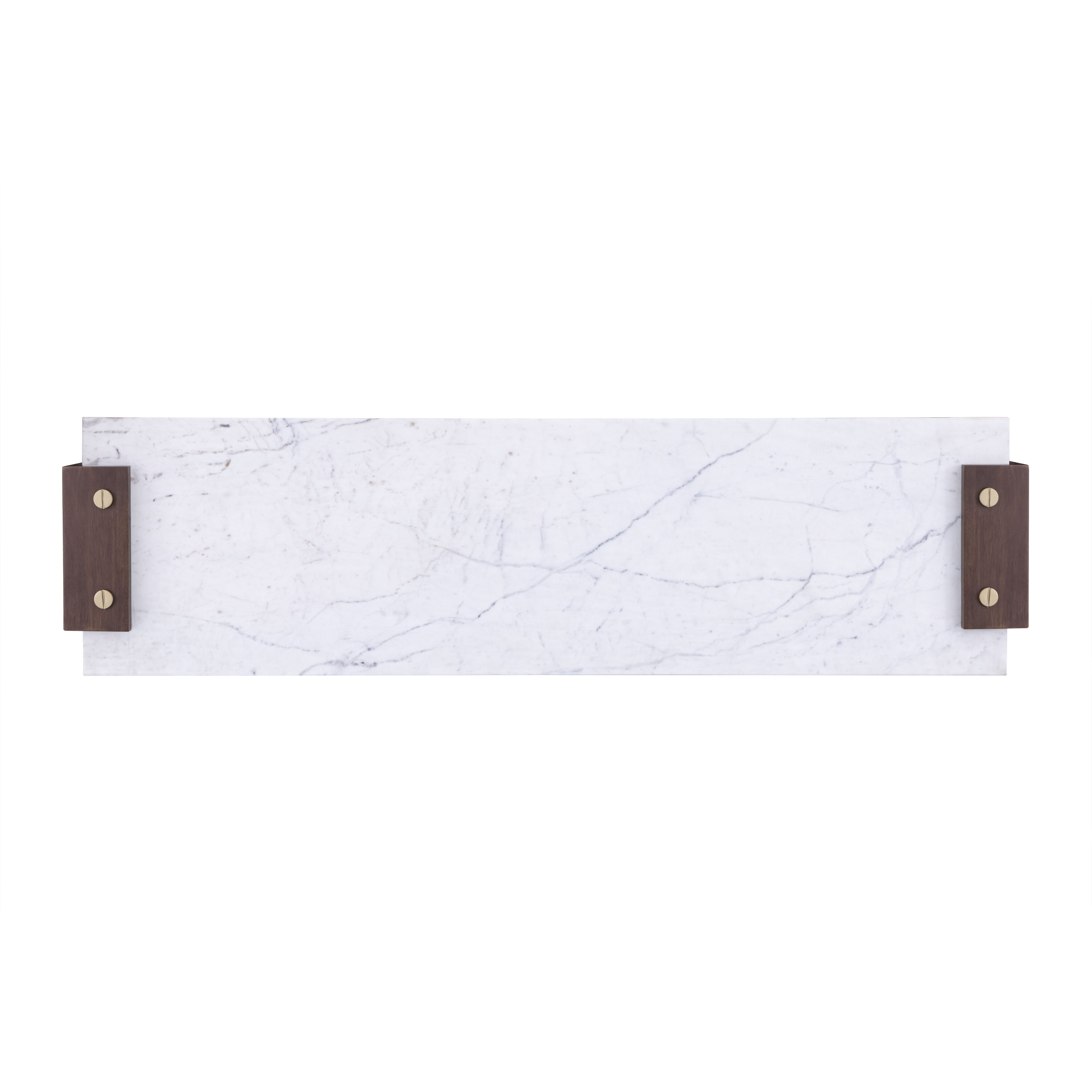 Corsa 60 X 16 inch Walnut with White Console Table