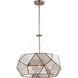 Euclid LED 20 inch Aged Brass Pendant Ceiling Light
