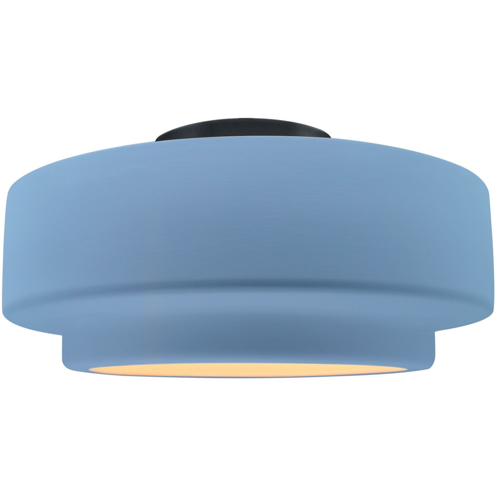 Radiance Collection - Tier LED 12 inch Sky Blue Semi-Flush Ceiling Light, Form+Finish+Function
