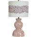 Pearlescent 28.5 inch 100.00 watt Pearlescent Pink Table Lamp Portable Light