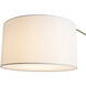 Taper 92 inch 14 watt Walnut and Weathered Brass Arc Floor Lamp Portable Light