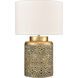 Giralda 18 inch 60 watt Antique Gold Table Lamp Portable Light