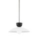 Whitley 1 Light Polished Nickel Pendant Ceiling Light, Small
