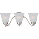 Basix 3 Light 19 inch Satin Nickel Bath Vanity Wall Light