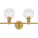 Syracuse 2 Light 19 inch Brass Wall sconce Wall Light