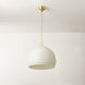Etna 1 Light 17.75 inch Aged Brass/Soft Cream Pendant Ceiling Light