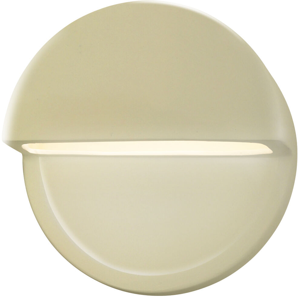 Ambiance LED 8 inch Vanilla (Gloss) ADA Wall Sconce Wall Light, Closed Top Fixture, Dome