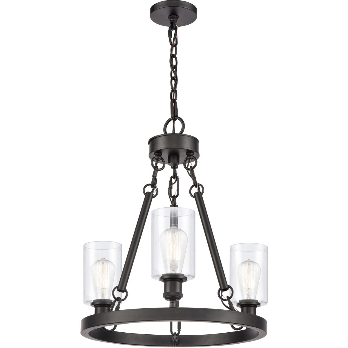 Ballston Saloon 3 Light 20.00 inch Chandelier