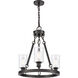 Ballston Saloon 3 Light 20 inch Matte Black Chandelier Ceiling Light in Incandescent, Clear Glass, Ballston
