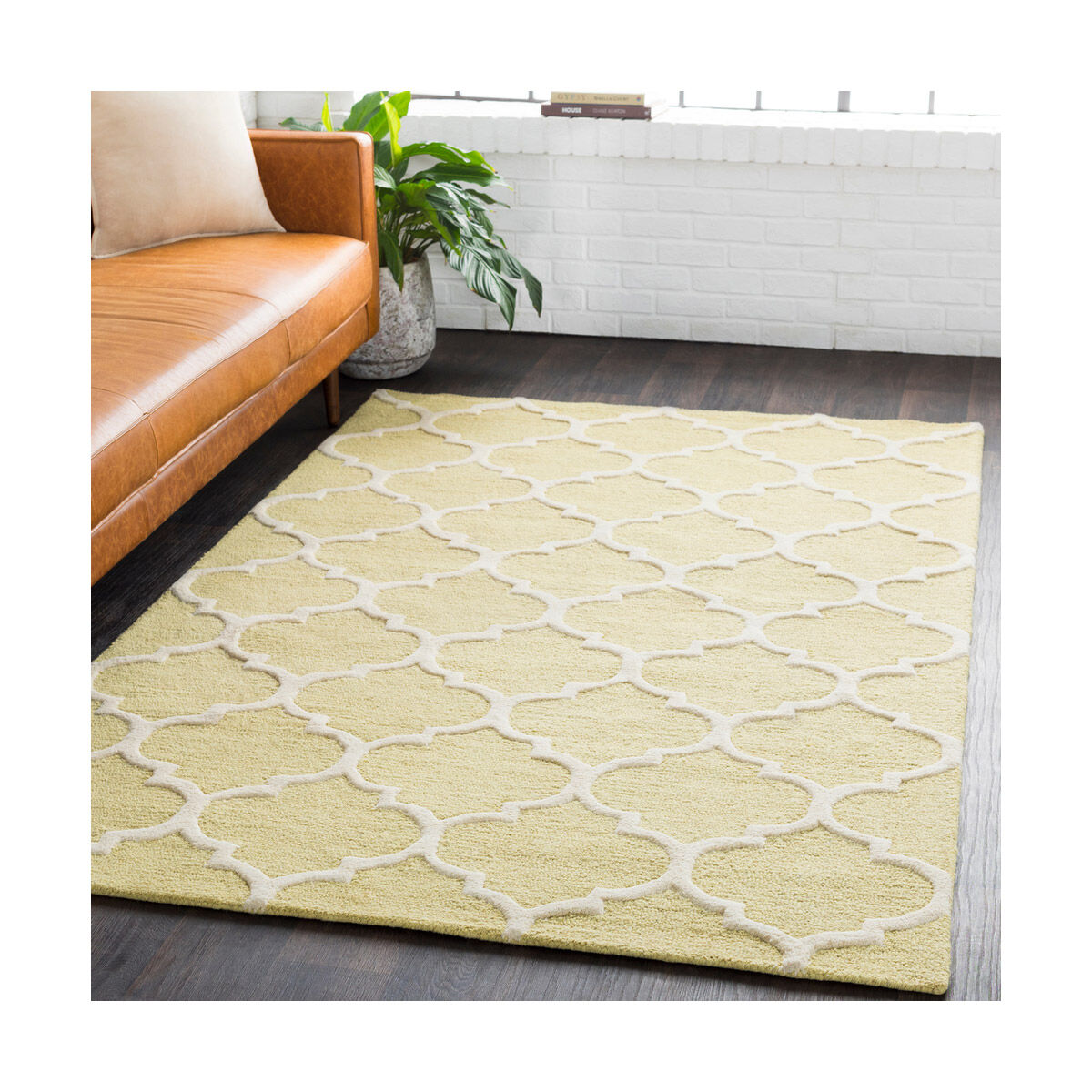 Pollack 96 X 60 inch Butter Indoor Area Rug, Rectangle