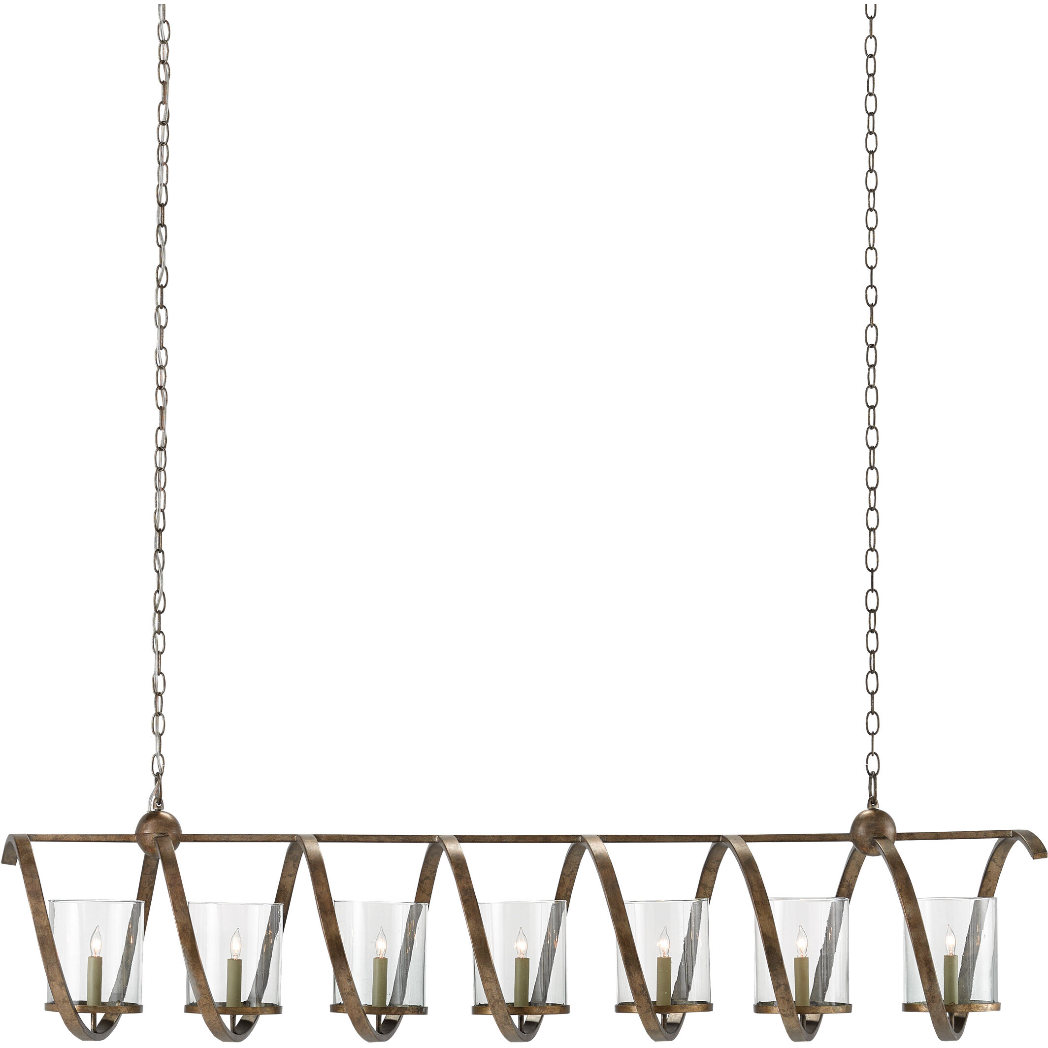 Maximus 7 Light 64 inch Pyrite Bronze Chandelier Ceiling Light, Grande